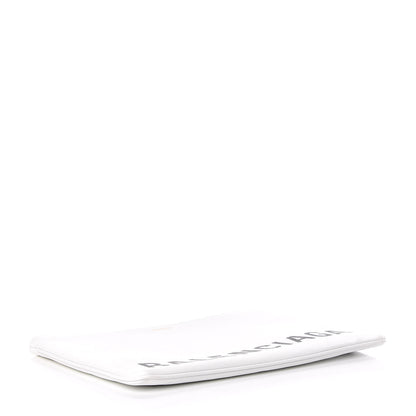 Balenciaga Signature Grained Calfskin Large Ville Zip Pouch White 4 of 11