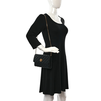 Versace Lambskin Quilted Medusa Wallet On Chain Crossbody Black 2 of 8