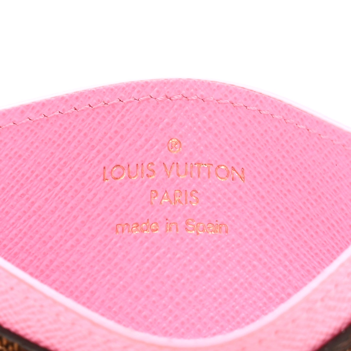 Damier Ebene 2023 Christmas Animation Alpine Cardholder Pink