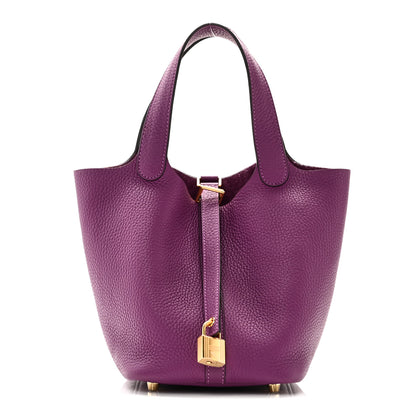 Hermes Taurillon Clemence Picotin Lock 18 PM Anemone 1 of 10