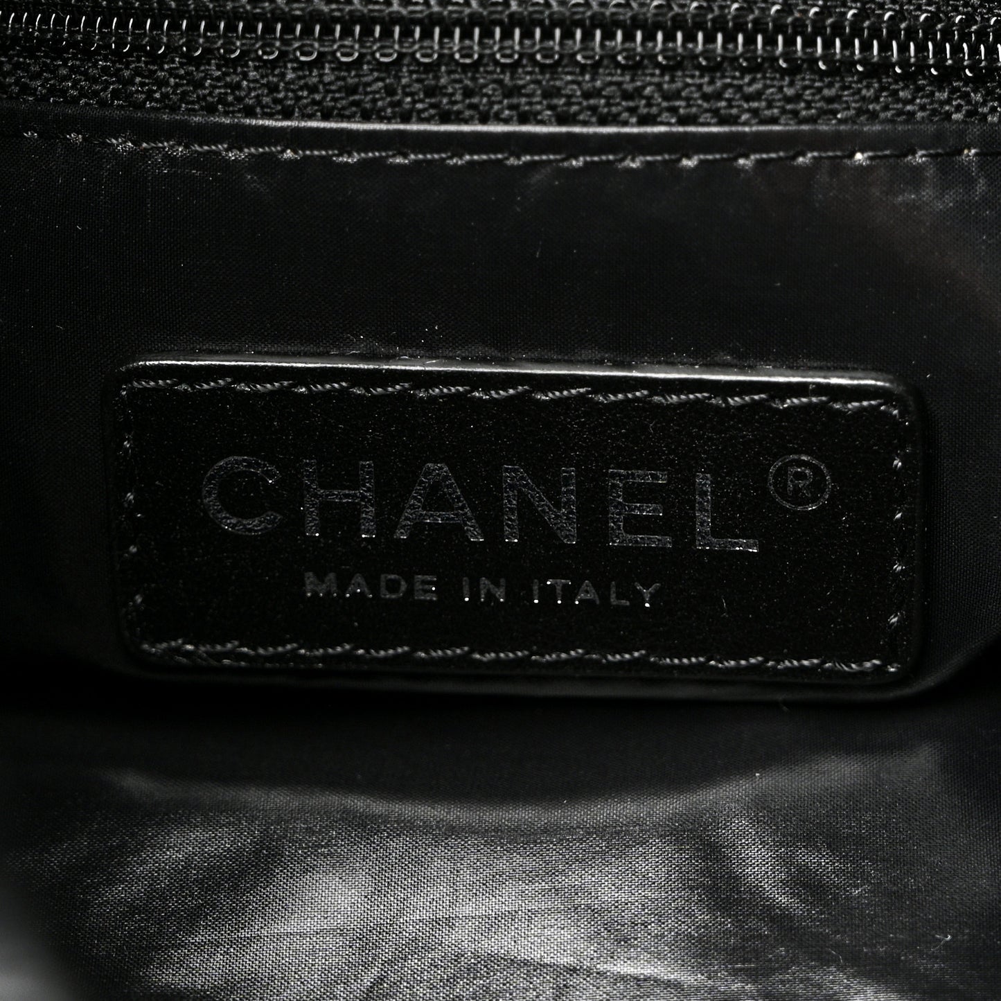 Wool Calfskin Embroidered Paris Hamburg Drawstring Backpack Navy Blue