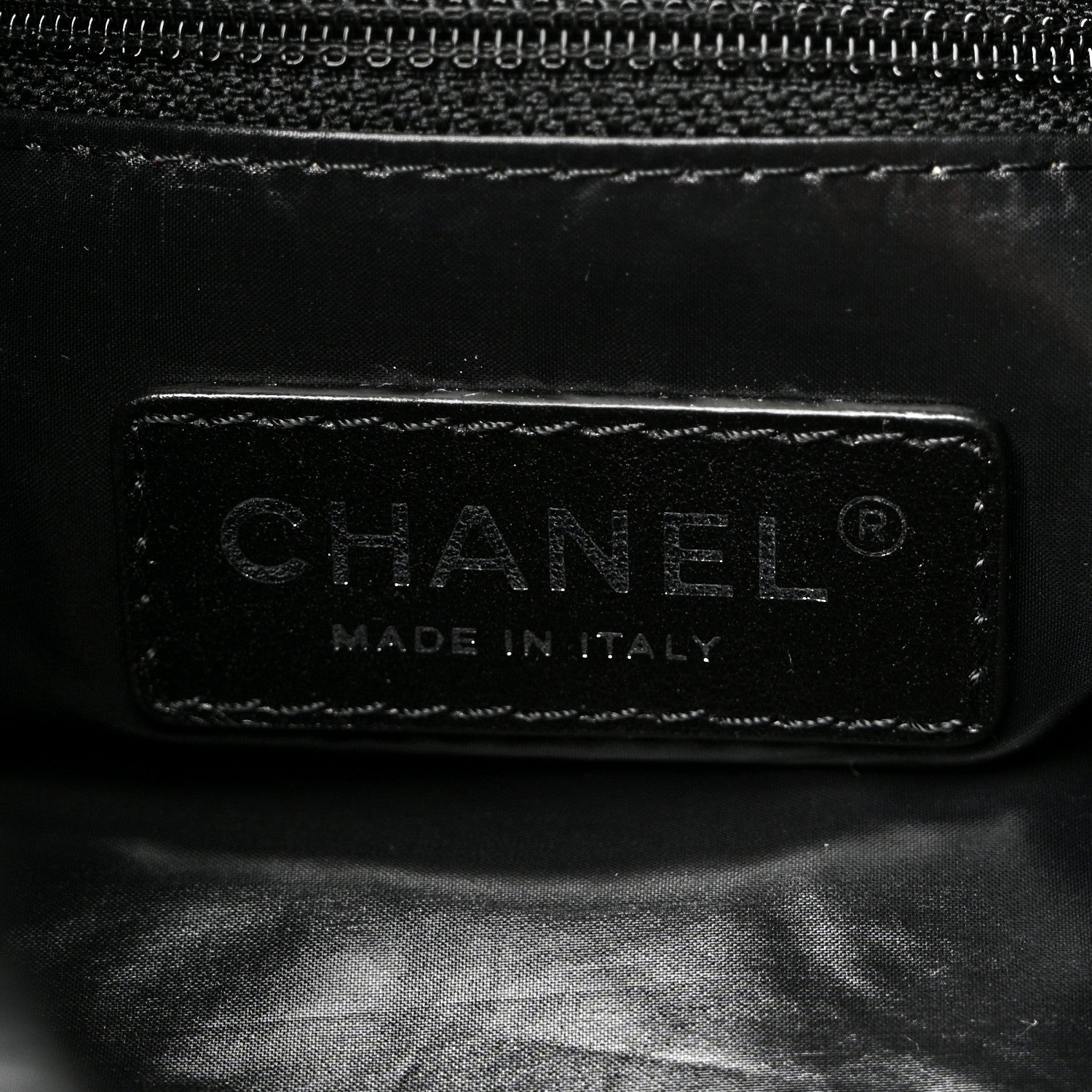 Chanel Wool Calfskin Embroidered Paris Hamburg Drawstring Backpack Navy Blue 6 of 10