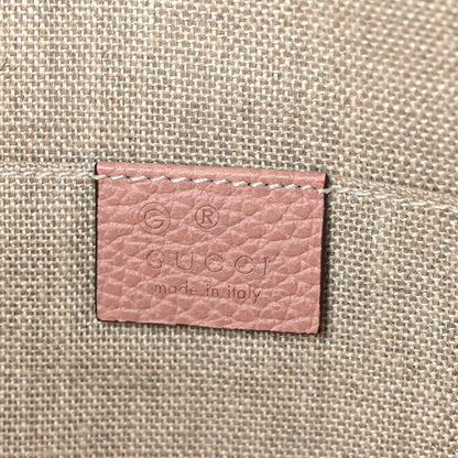 Gucci Calfskin Large Bamboo Clutch Pink 7 of 10