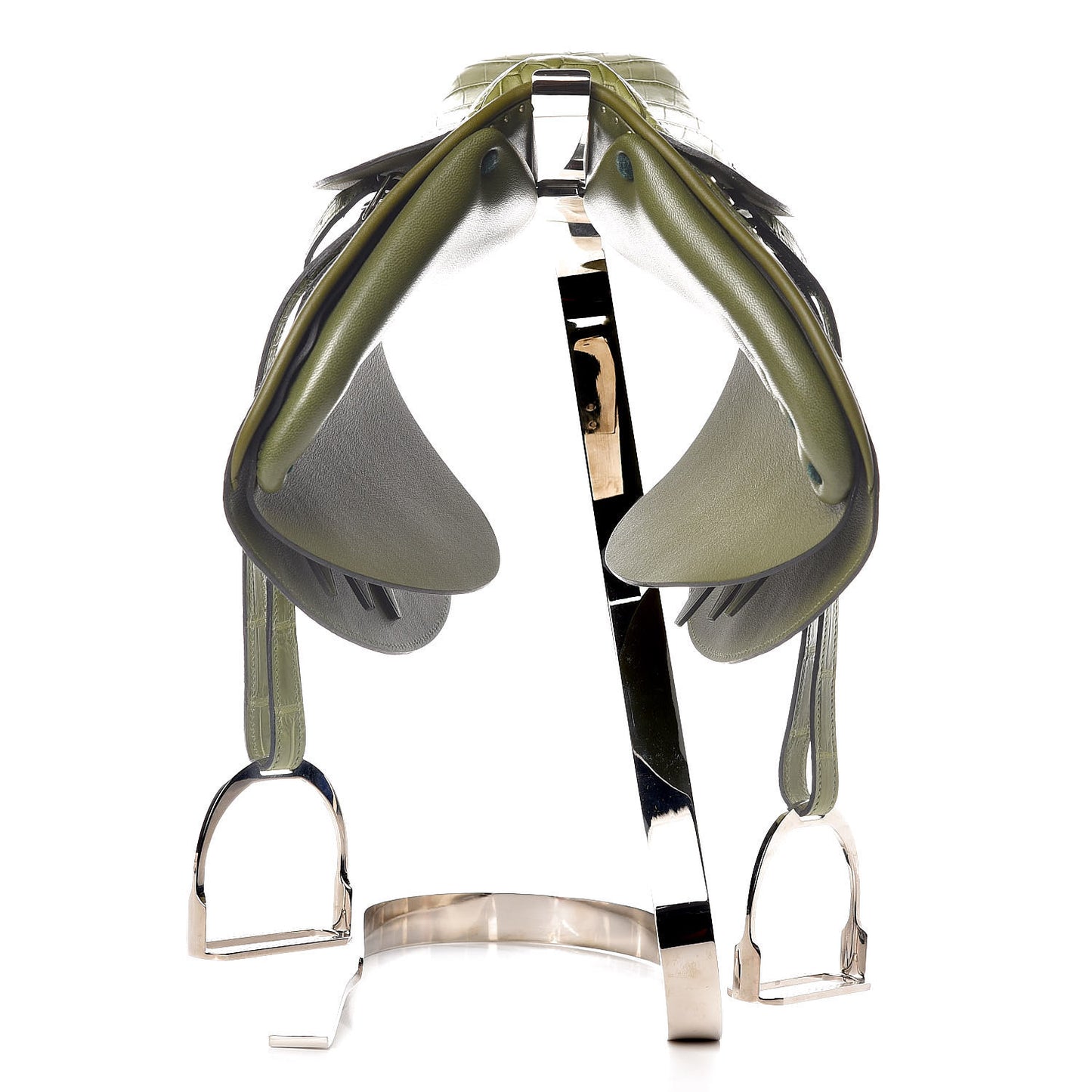 Crocodile Niloticus Ultra Soft Mini Steinkraus Saddle Vert Pelouse