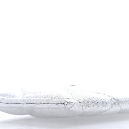 Chanel Metallic Lambskin Quilted Card Holder Silver 6 of 11