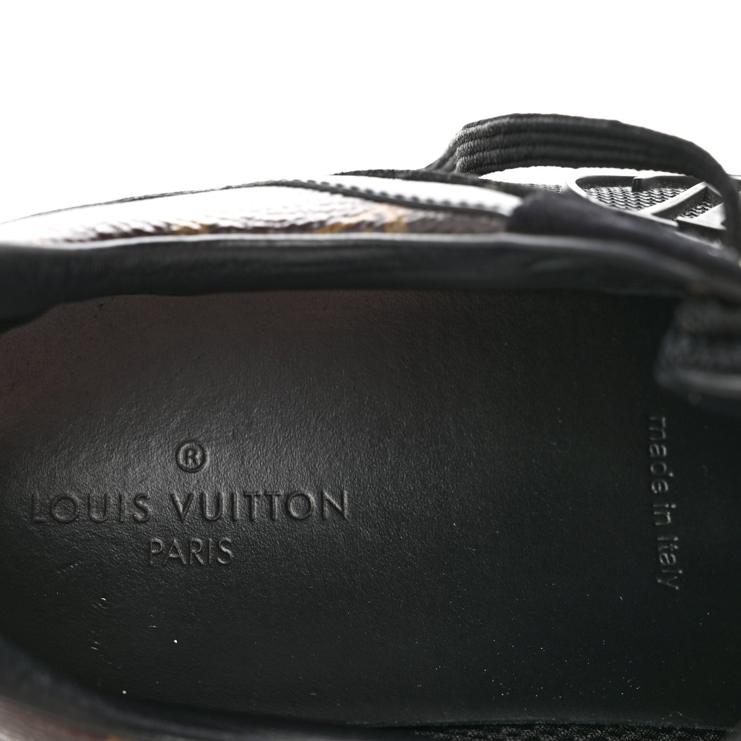 Suede Monogram Run Away Sneakers 37 Black
