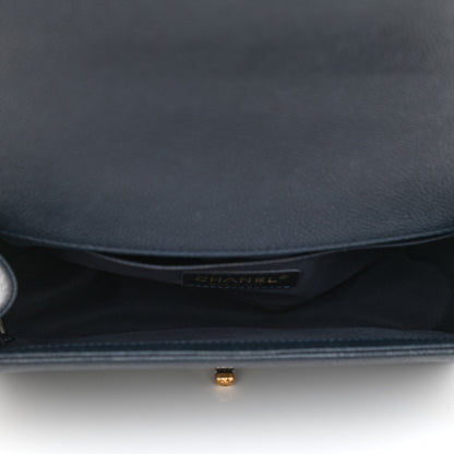 Chanel Caviar Quilted Medium Boy Flap Navy 5 of 10
