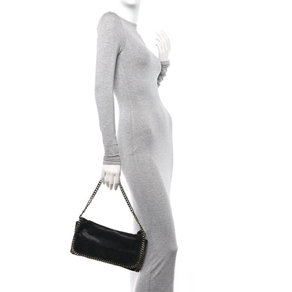 Stella McCartney Shaggy Deer Falabella Fold Over Clutch Black 2 of 9