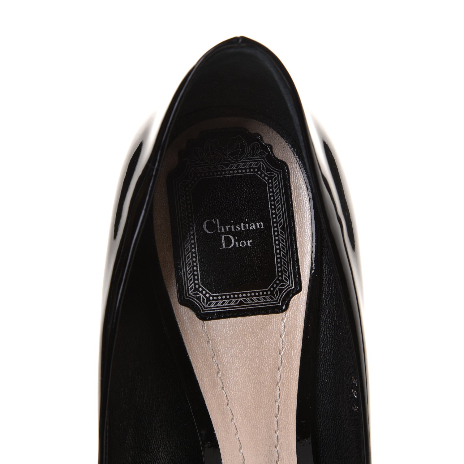 Christian Dior Patent Dioressence Pointed Toe Pumps 39.5 Black 6 of 12
