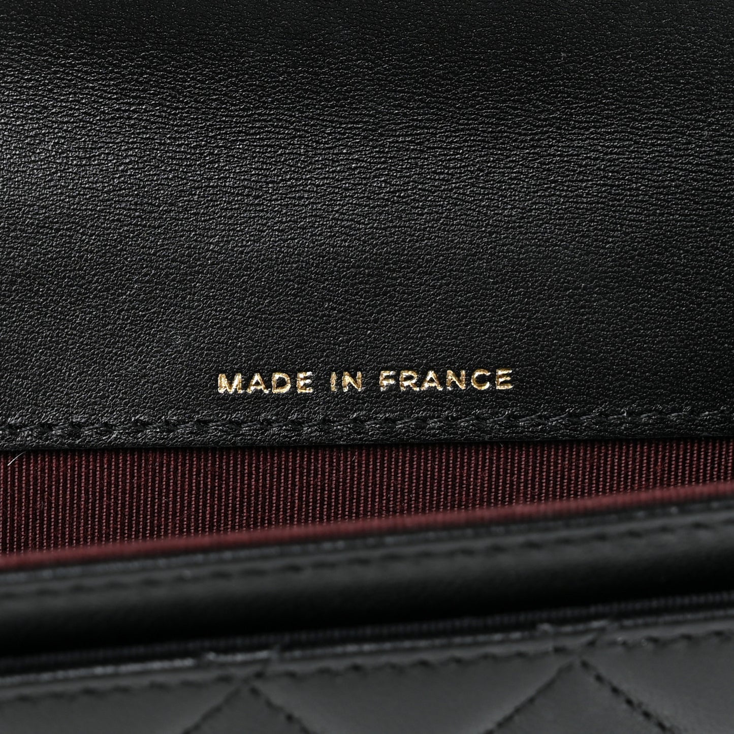 Lambskin Quilted Flap Card Holder Wallet Black