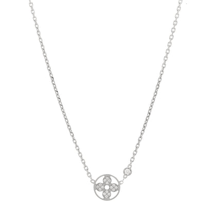 Louis Vuitton 18K White Gold Diamond Blossom BB Pendant Necklace 1 of 5