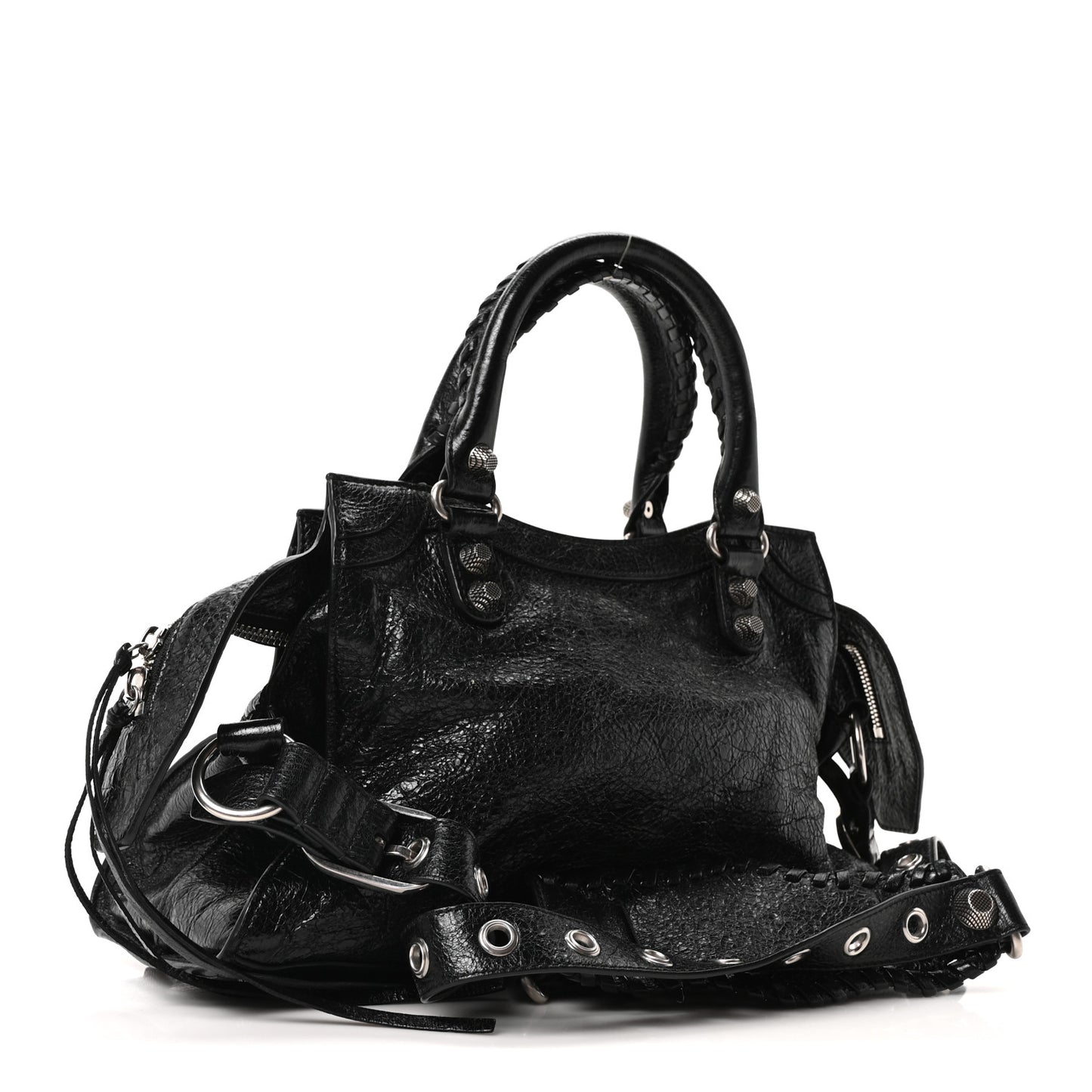 Agneau Arena Small Neo Cagole City Handbag Black