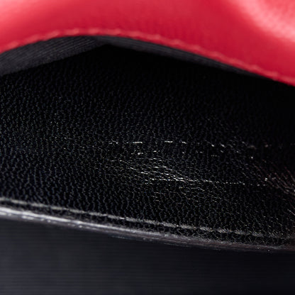 Saint Laurent Grain De Poudre Small Deconstructed Monogram Kate Satchel Red 8 of 13