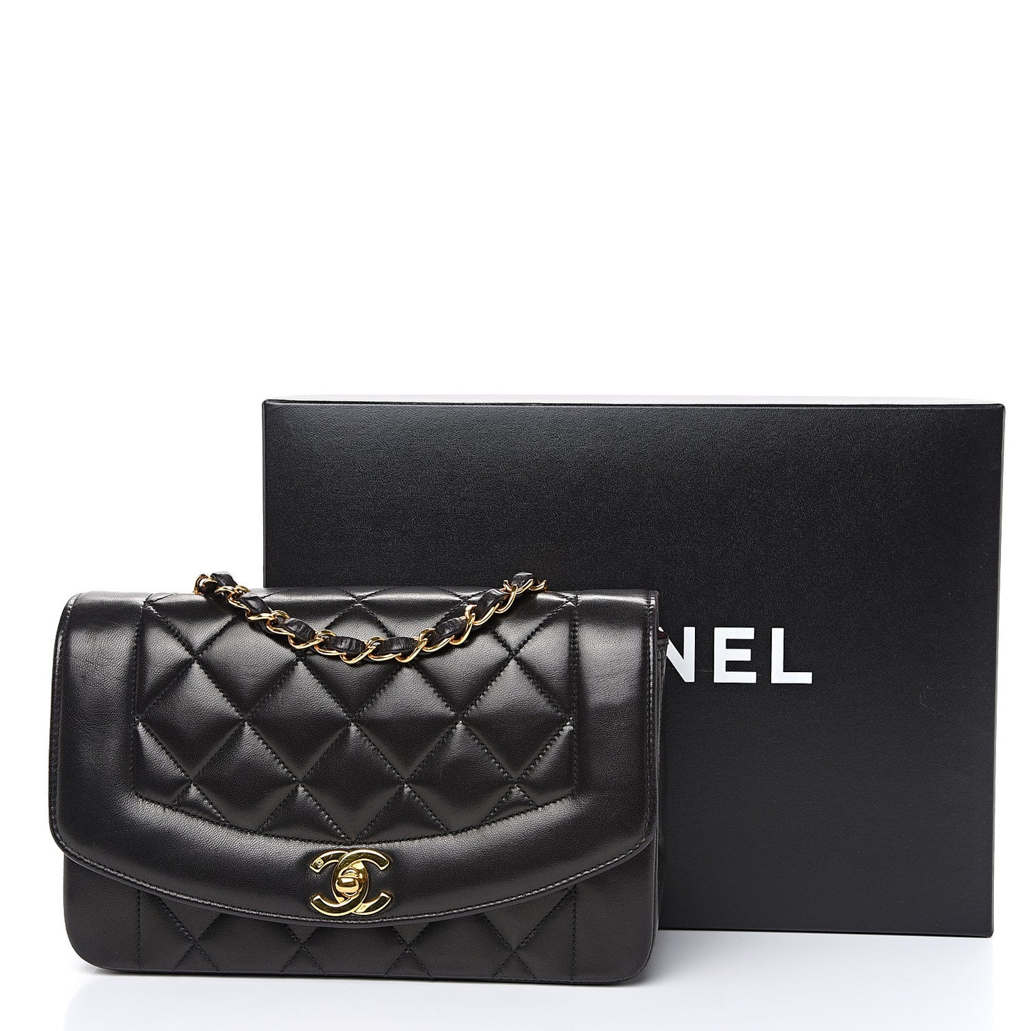Lambskin Quilted Small Single Flap Black
