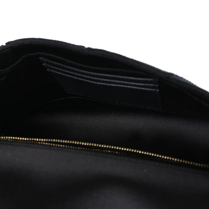 Saint Laurent Viscose Silk Monogram Medium Jamie Black 5 of 10