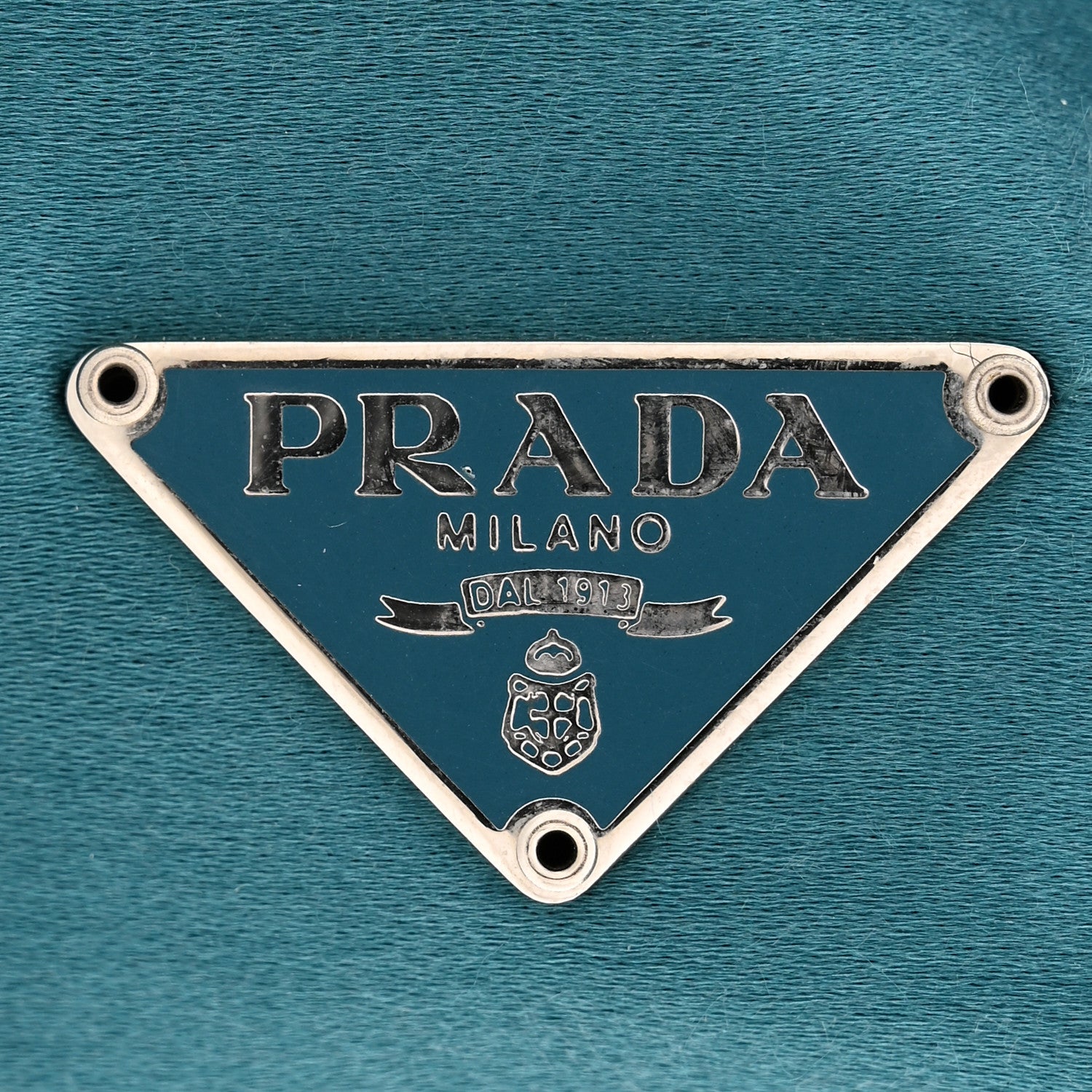 Prada Satin Soft Evening Bag Turchese 11 of 12