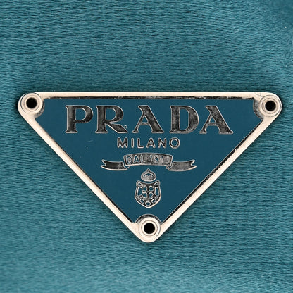 Prada Satin Soft Evening Bag Turchese 11 of 12