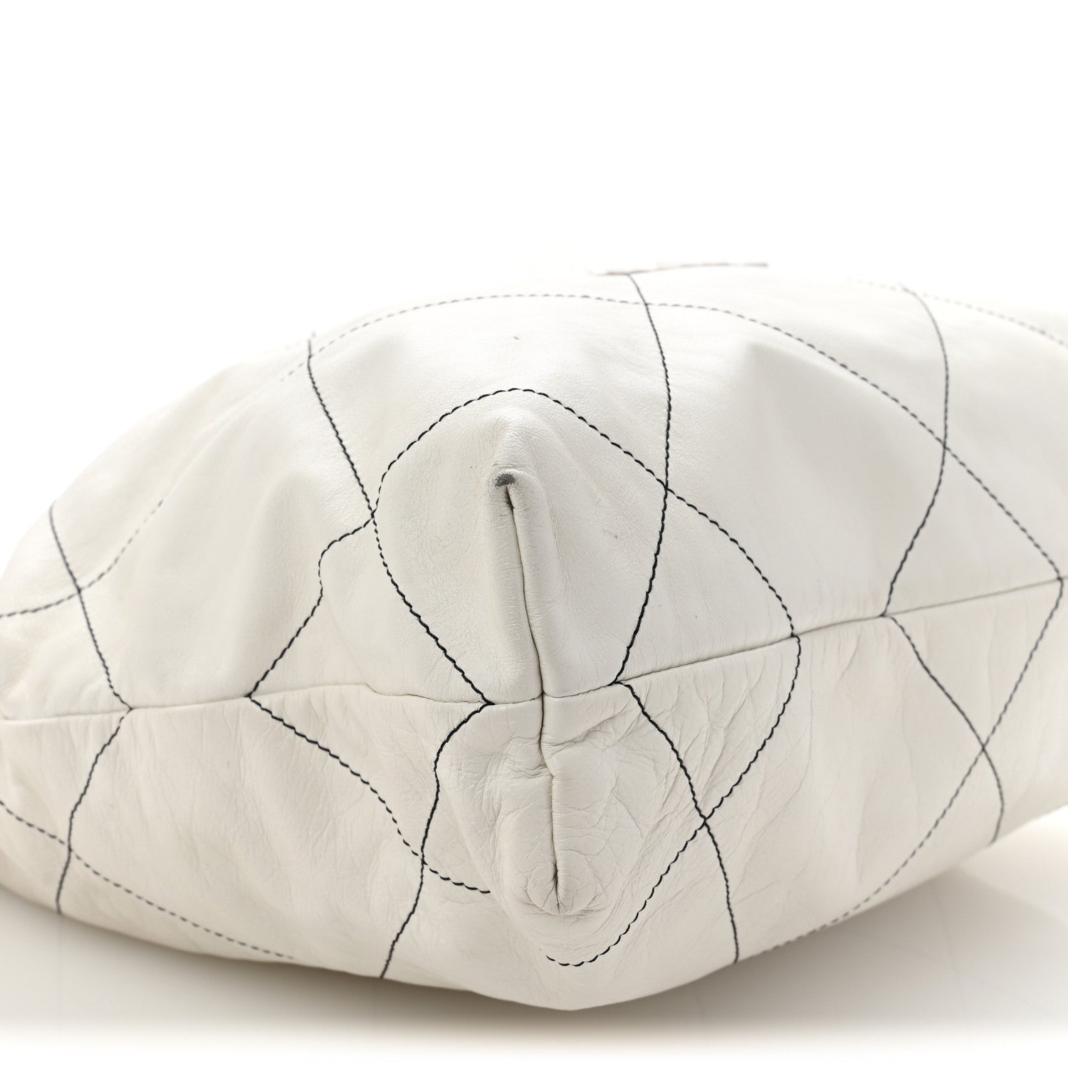 Chanel Shiny Calfskin Quilted Small Chanel 22 White Black 10 of 15