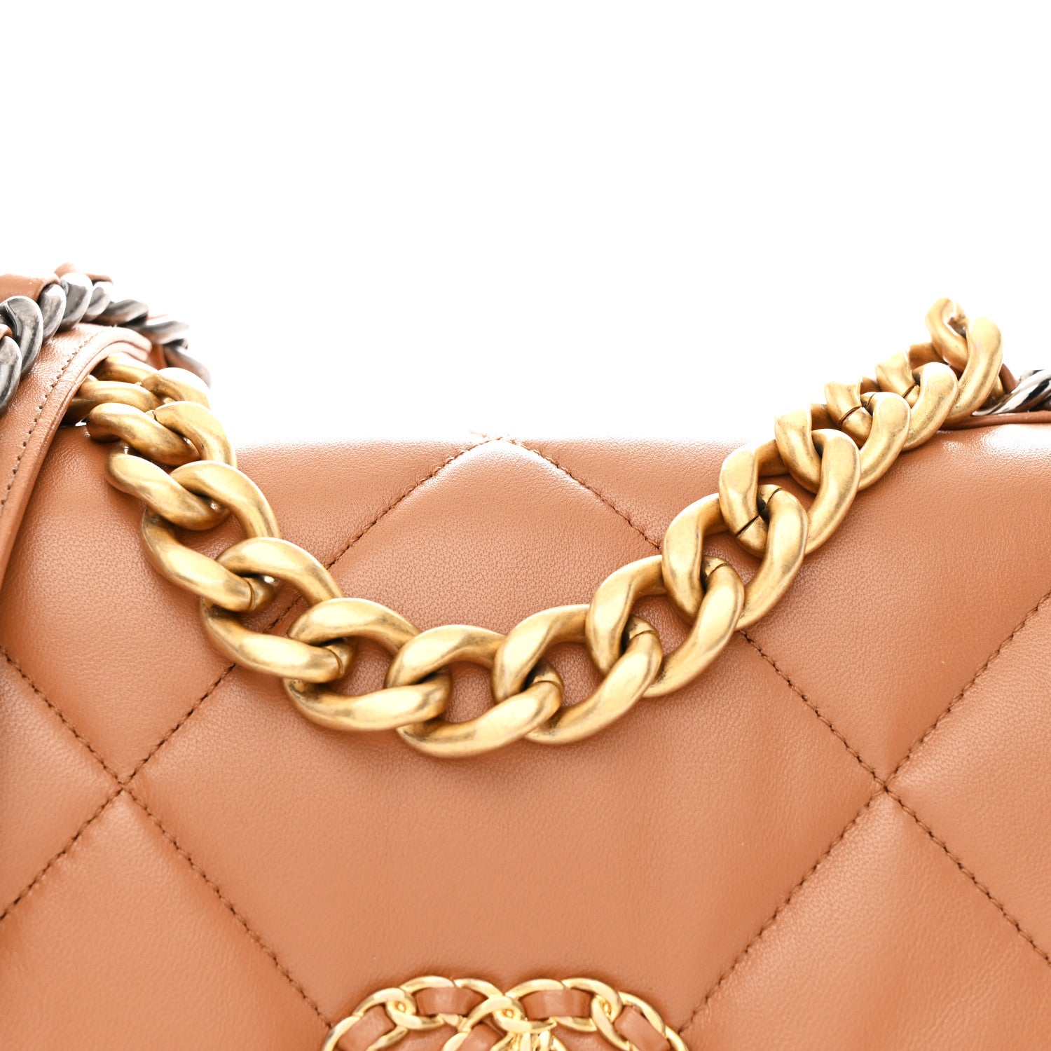 Chanel Lambskin Quilted Medium Chanel 19 Flap Brown 8 of 11