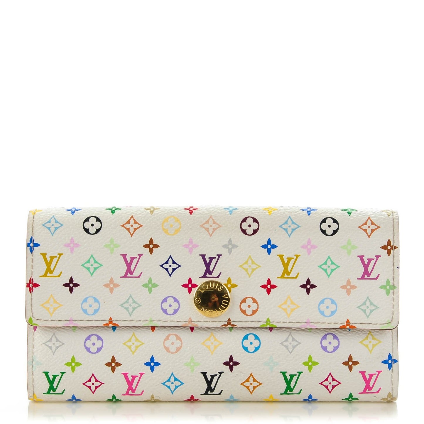Monogram Multicolor Sarah Wallet White