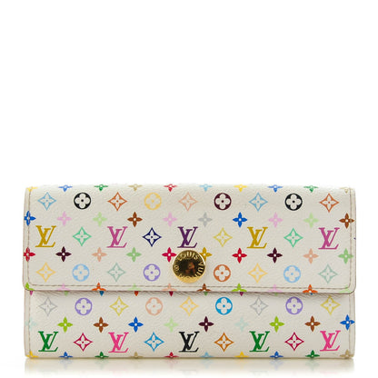 Louis Vuitton Monogram Multicolor Sarah Wallet White 1 of 8