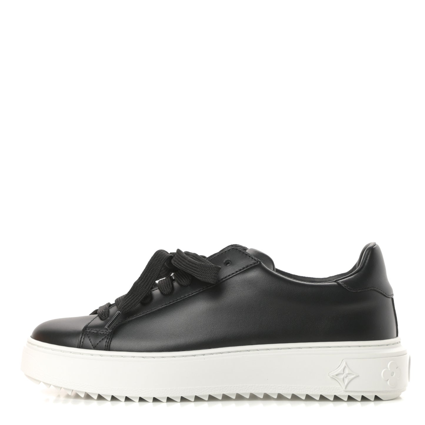 Calfskin Time Out Sneakers 37.5 Black