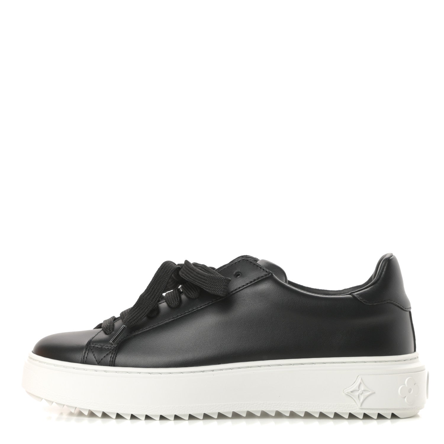 Louis Vuitton Calfskin Time Out Sneakers 37.5 Black 1 of 12