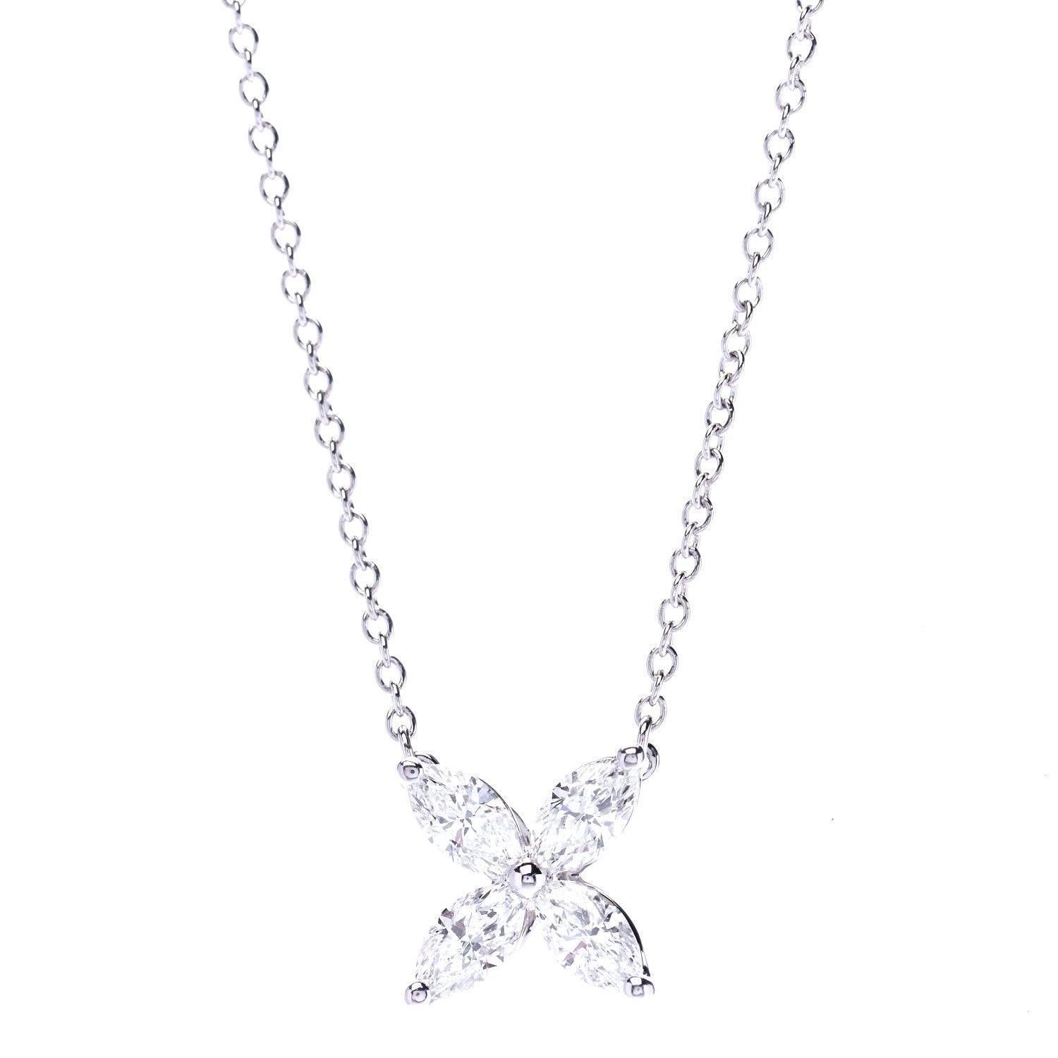 Tiffany Platinum Diamond Medium Victoria Necklace 1 of 7