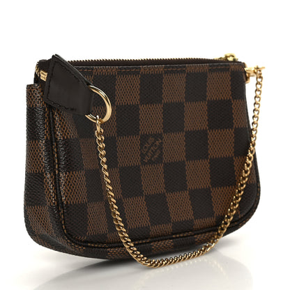 Louis Vuitton Damier Ebene Complice Trunks and Bags Mini Pochette Accessories Red 4 of 10