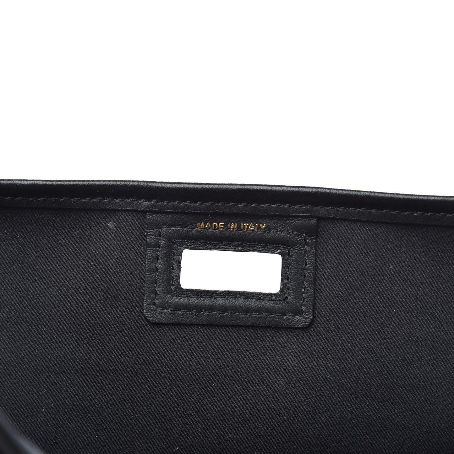 Glazed Fabric Vitello Century FF 1974 Stamp Patch Mini Peekaboo Defender Cover Mogano Panna Black