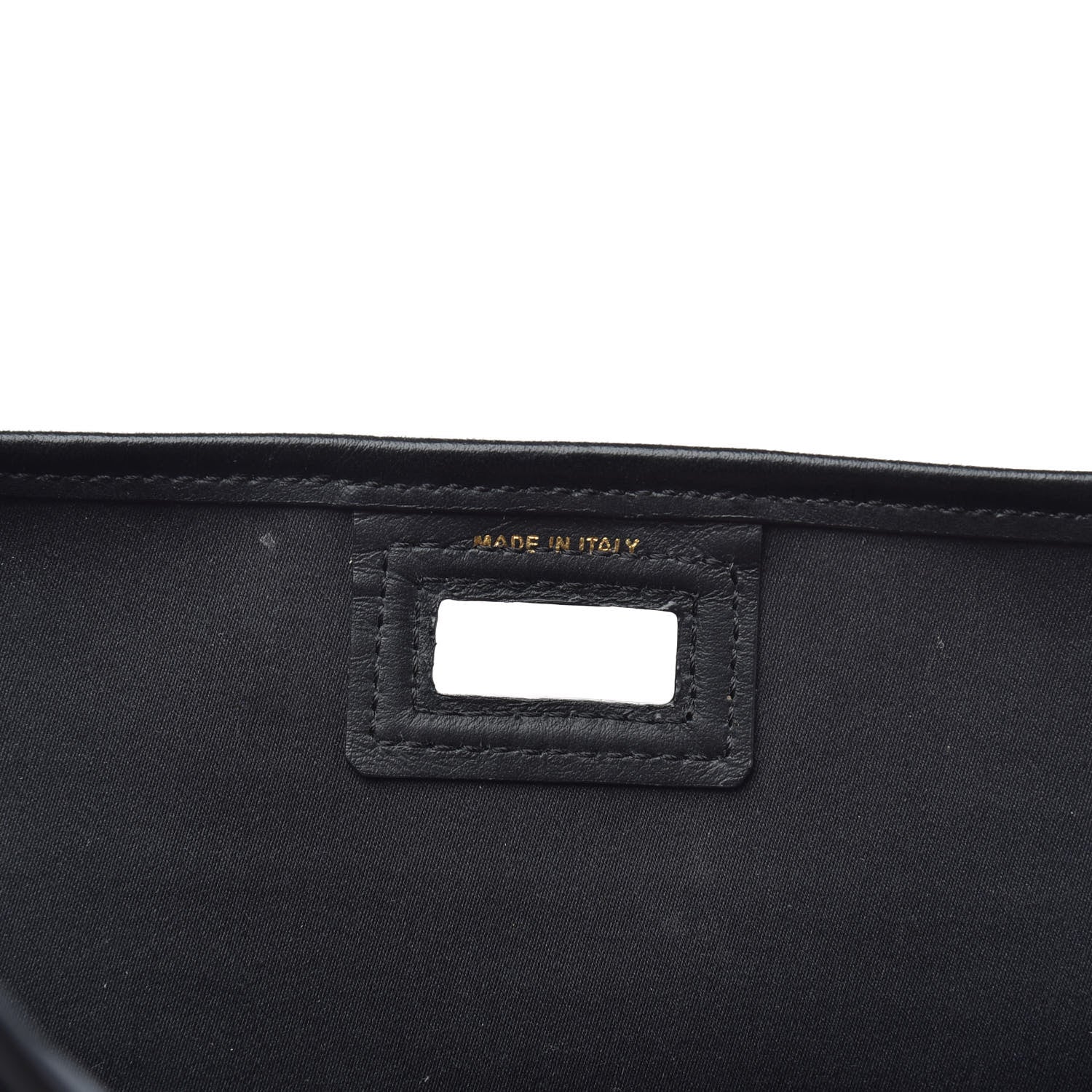 Fendi Glazed Fabric Vitello Century FF 1974 Stamp Patch Mini Peekaboo Defender Cover Mogano Panna Black 6 of 9