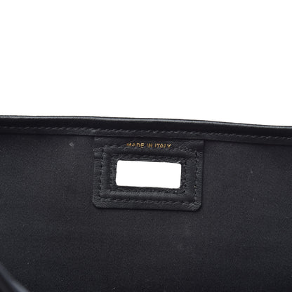 Fendi Glazed Fabric Vitello Century FF 1974 Stamp Patch Mini Peekaboo Defender Cover Mogano Panna Black 6 of 9