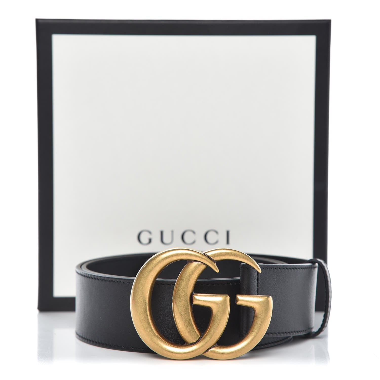 Gucci Calfskin Double G 40mm Belt 85 34 Black 7 of 7