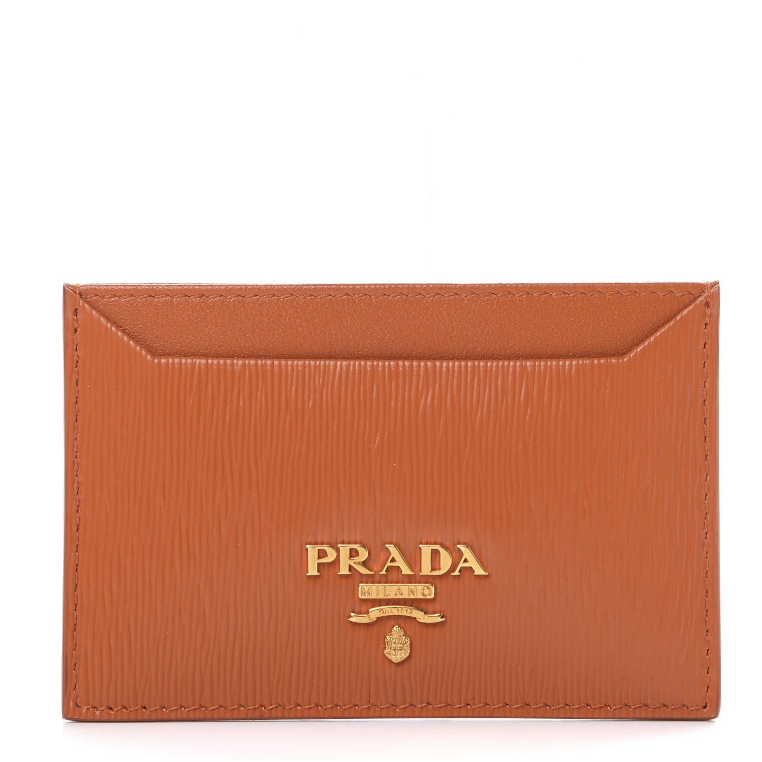 Prada Vitello Move Metal Card Case Papaya 1 of 7