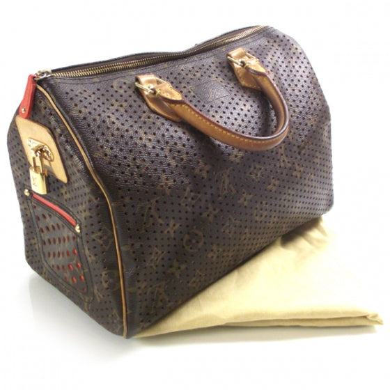 Monogram Perforated Speedy 30 Orange