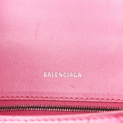 Balenciaga Calfskin Crocodile Embossed Degrade Small Hourglass Top Handle Bag Sweet Pink 6 of 15
