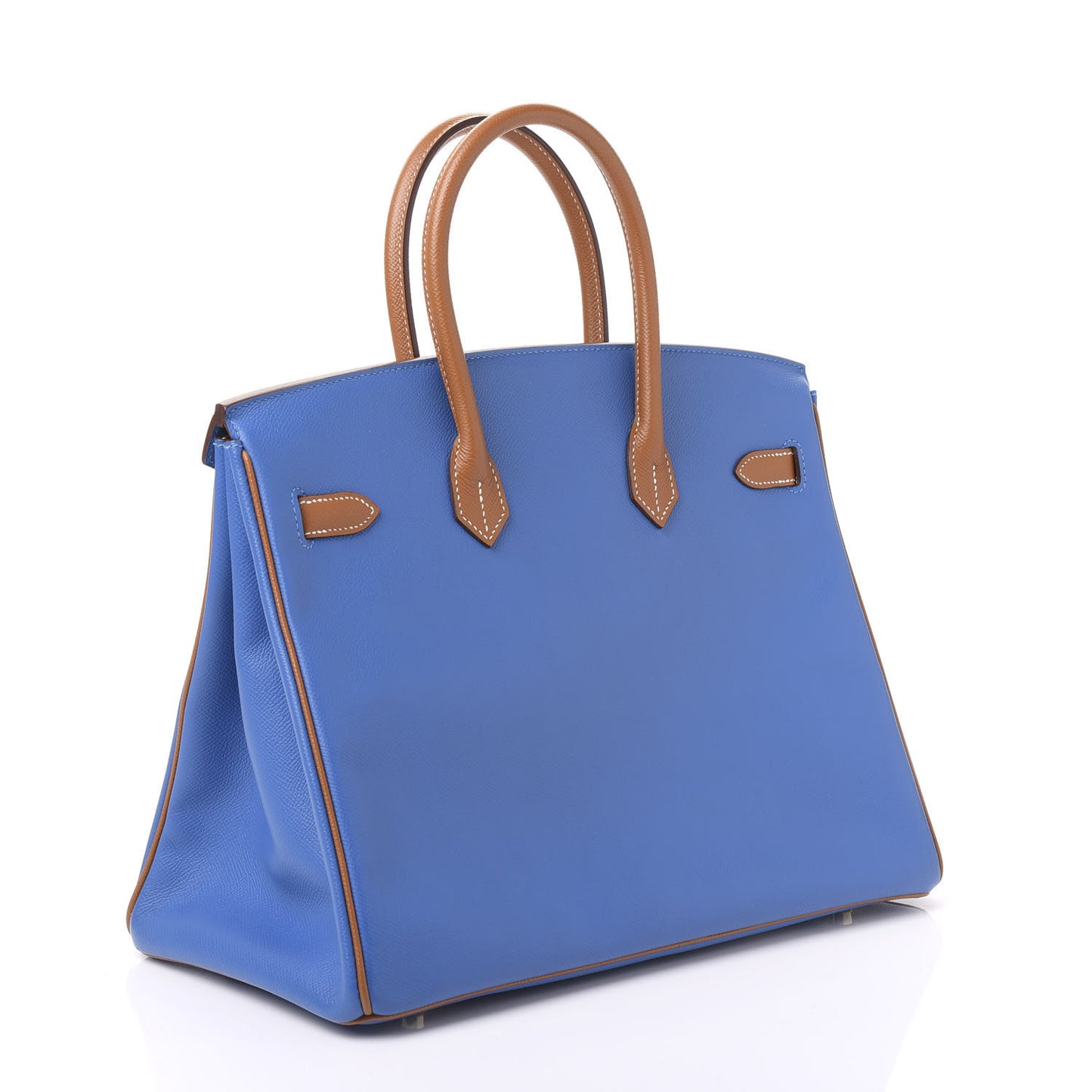 Epsom Horseshoe Birkin 35 Bleu Izmir Gold