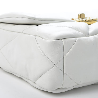 Chanel Lambskin Quilted Medium 19 Flap White 5 of 9