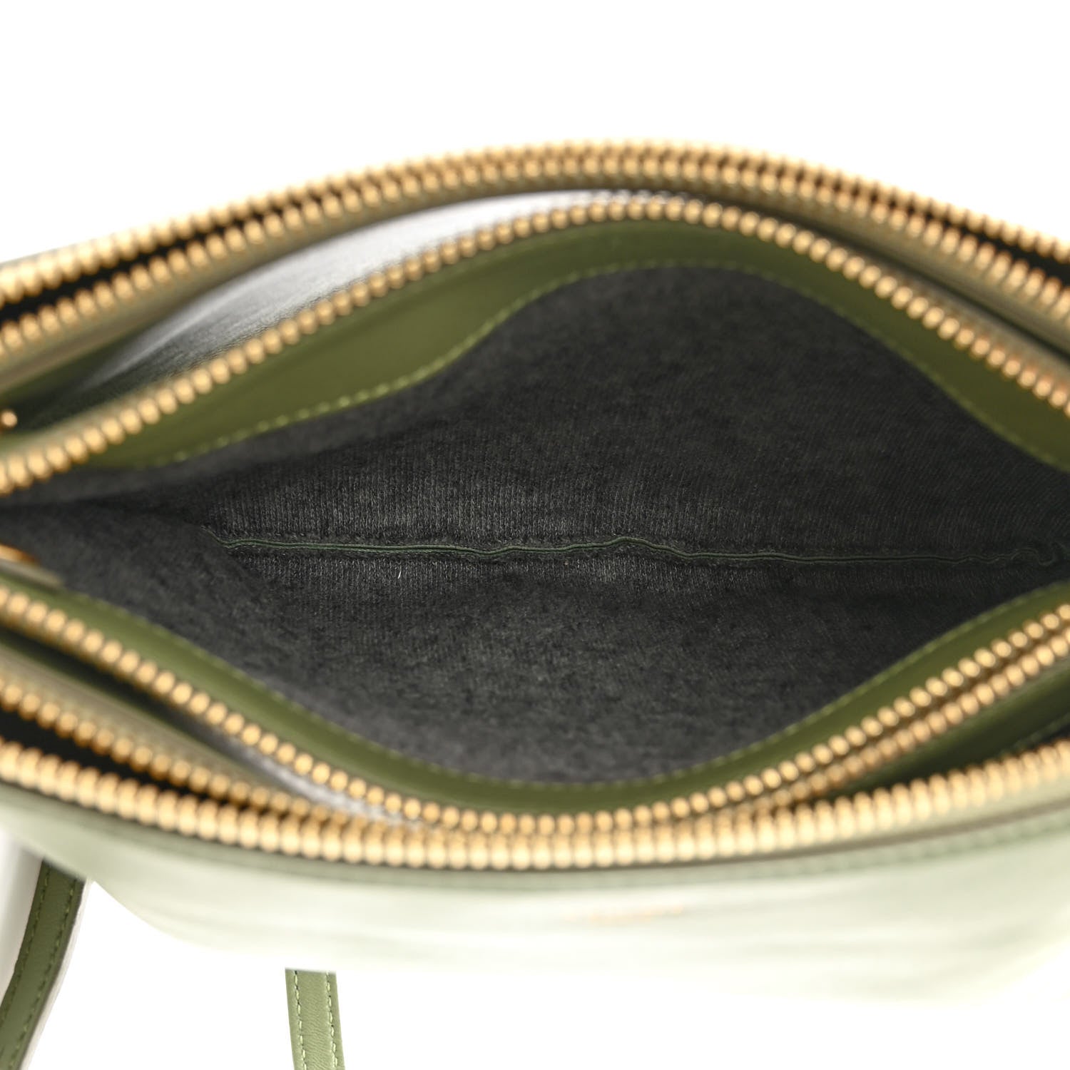 Celine Lambskin Small Trio Crossbody Bag Sage 6 of 11