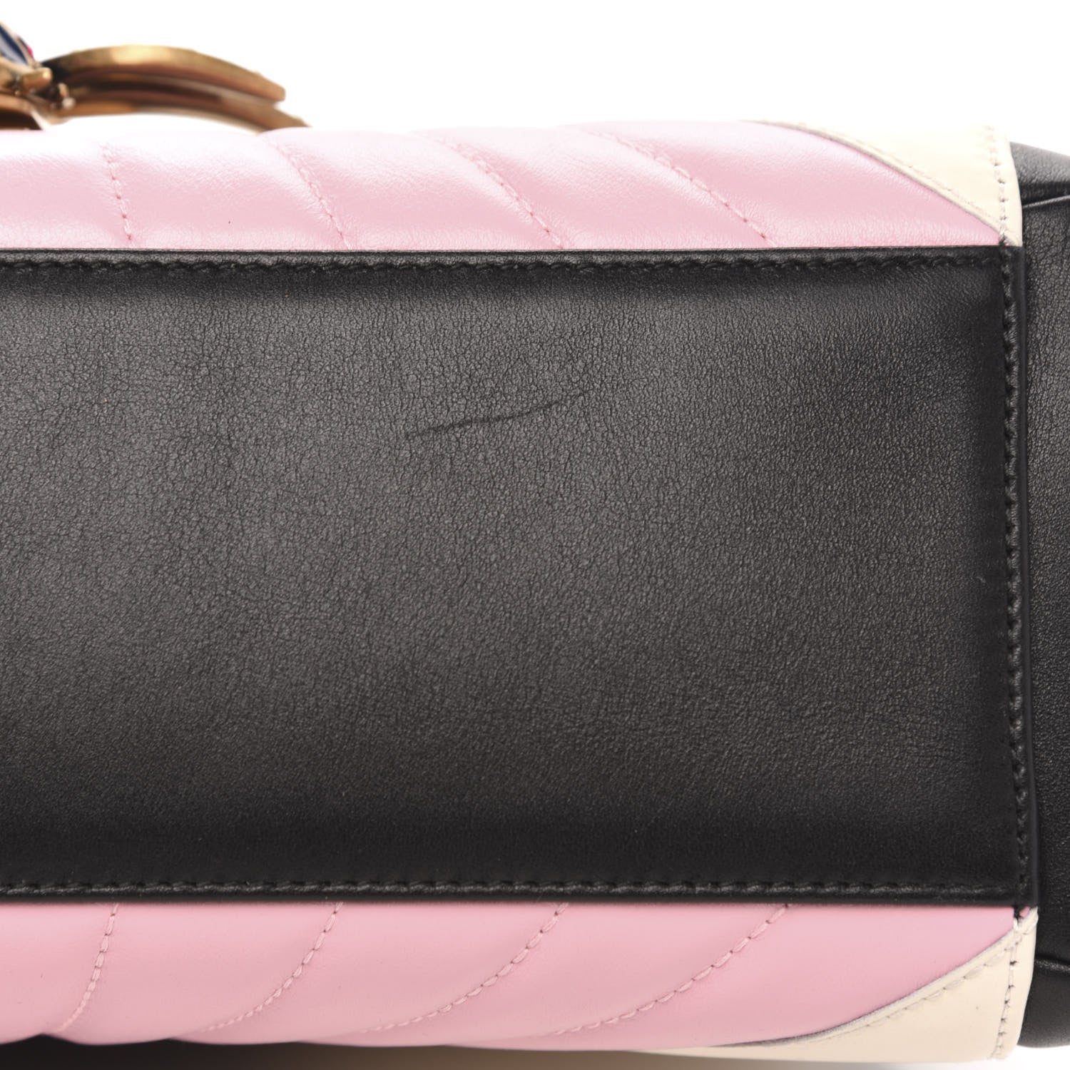 Gucci Calfskin Bamboo Trapuntata Queen Margaret Top Handle Bag Blue Agata Hibiscus Red Mystic White Sugar Pink 11 of 11