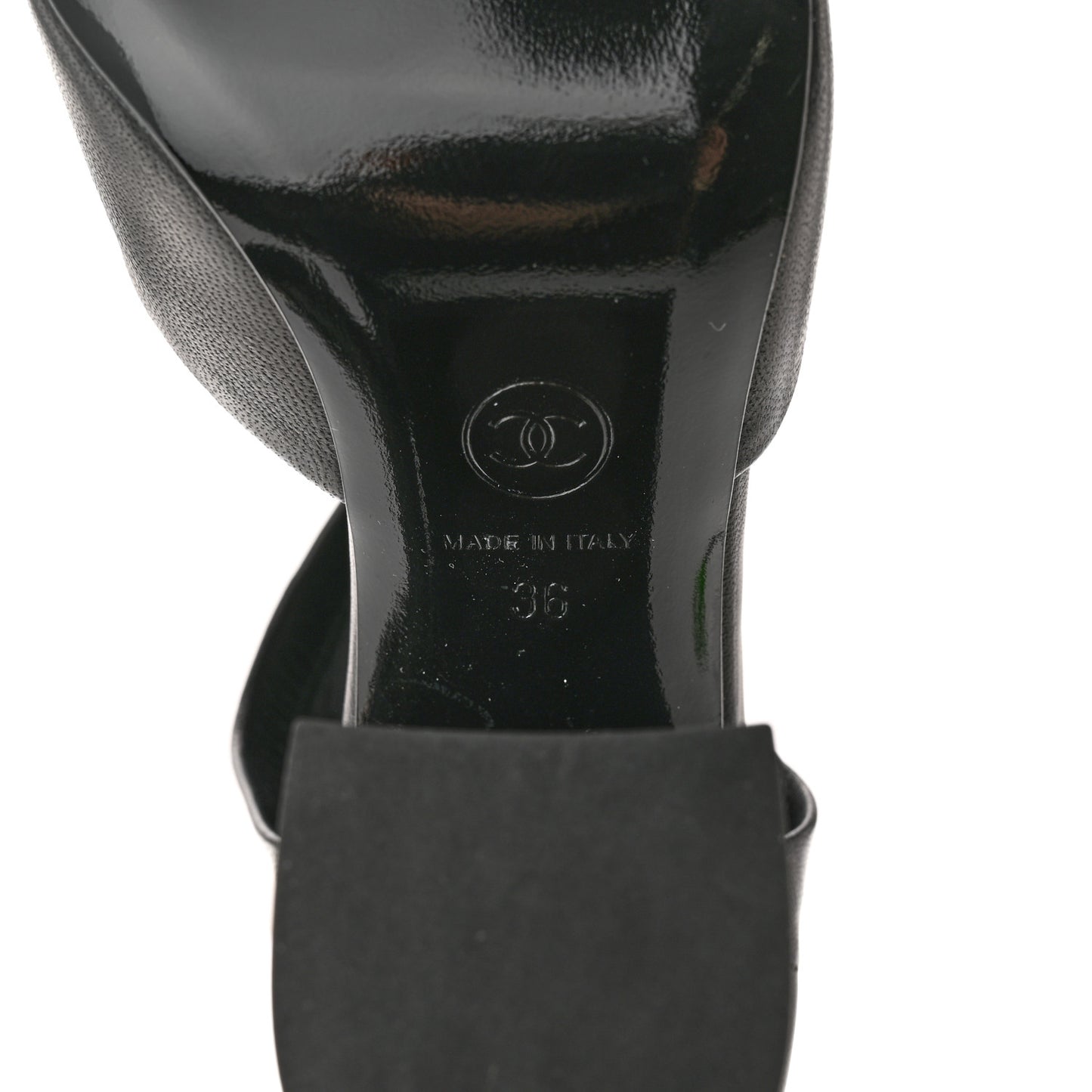 Lambskin CC Cut Out Boots 36 Black