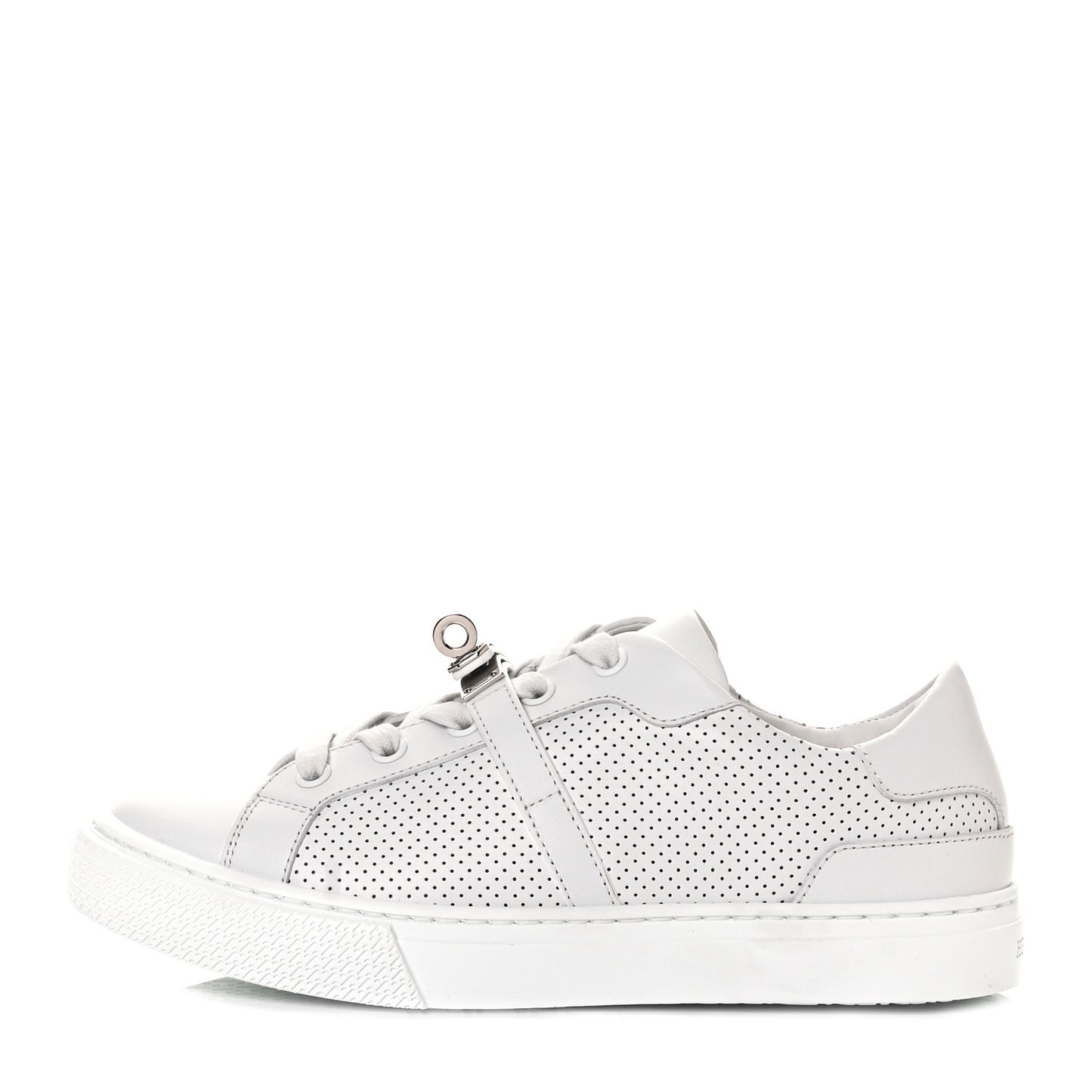Calfskin Perforated Day Sneakers 35.5 White