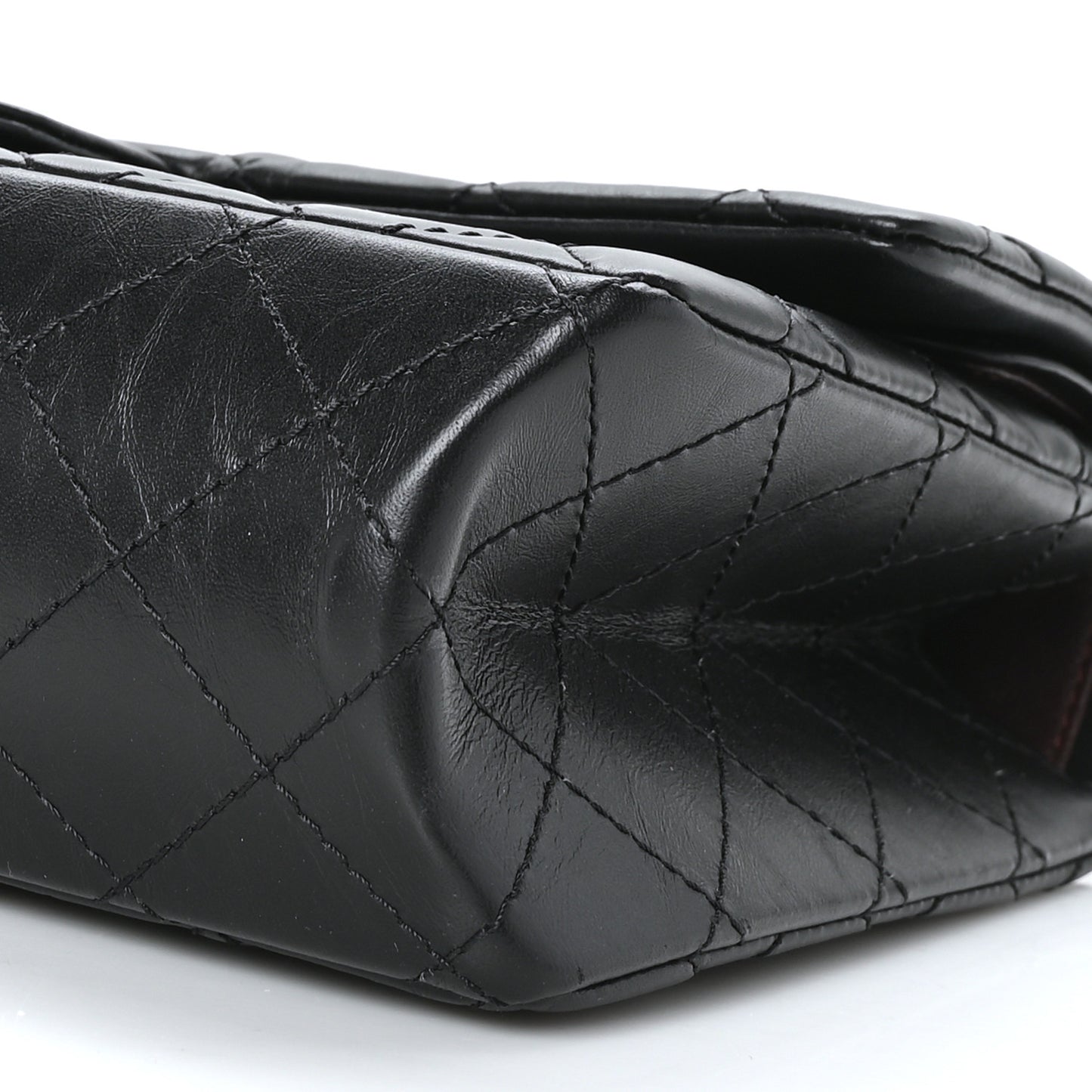 Aged Calfskin Quilted 2.55 Reissue 226 Flap Black