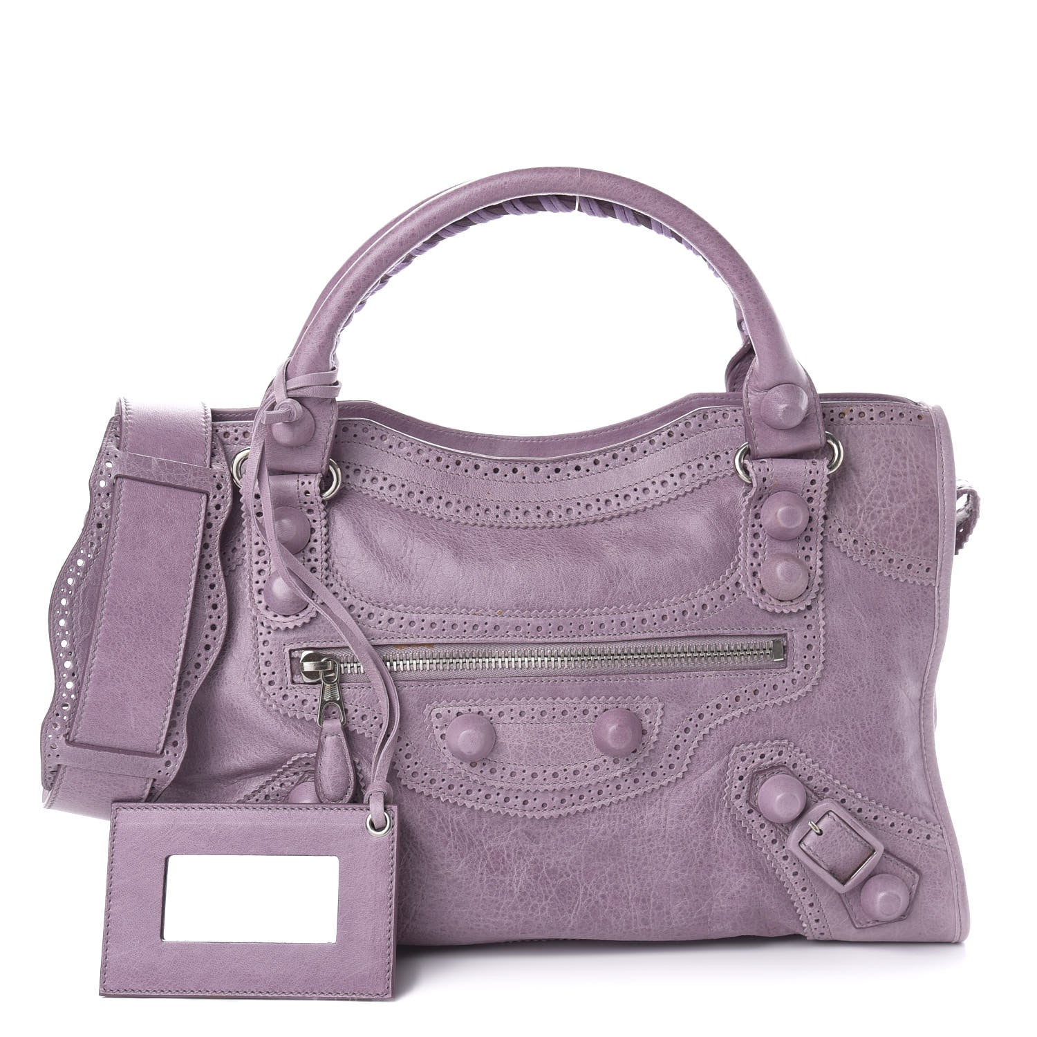 Balenciaga Agneau Giant Brogues Hardware City Lilac 1 of 13