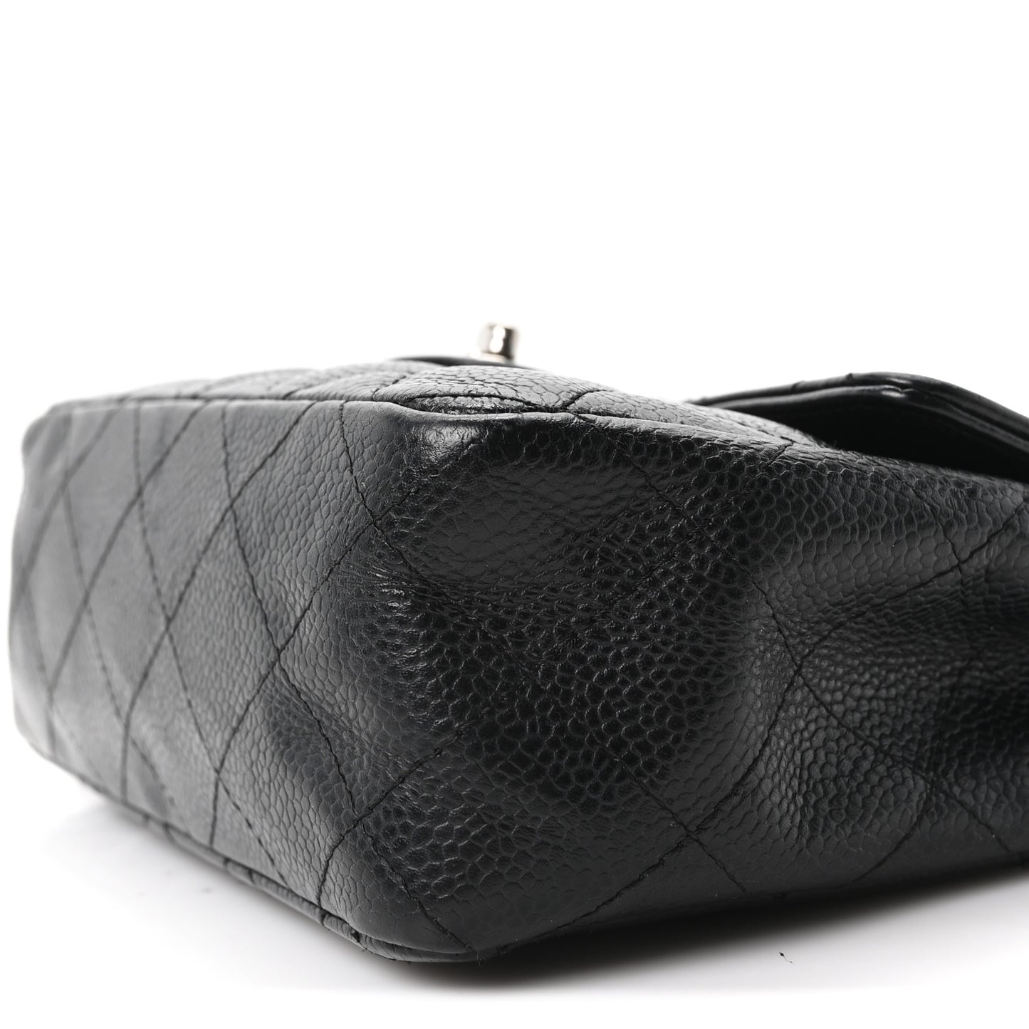 Caviar Quilted Mini Square Flap Black