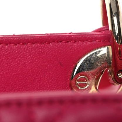 Christian Dior Lambskin Cannage Large Lady Dior Pink 17 of 20