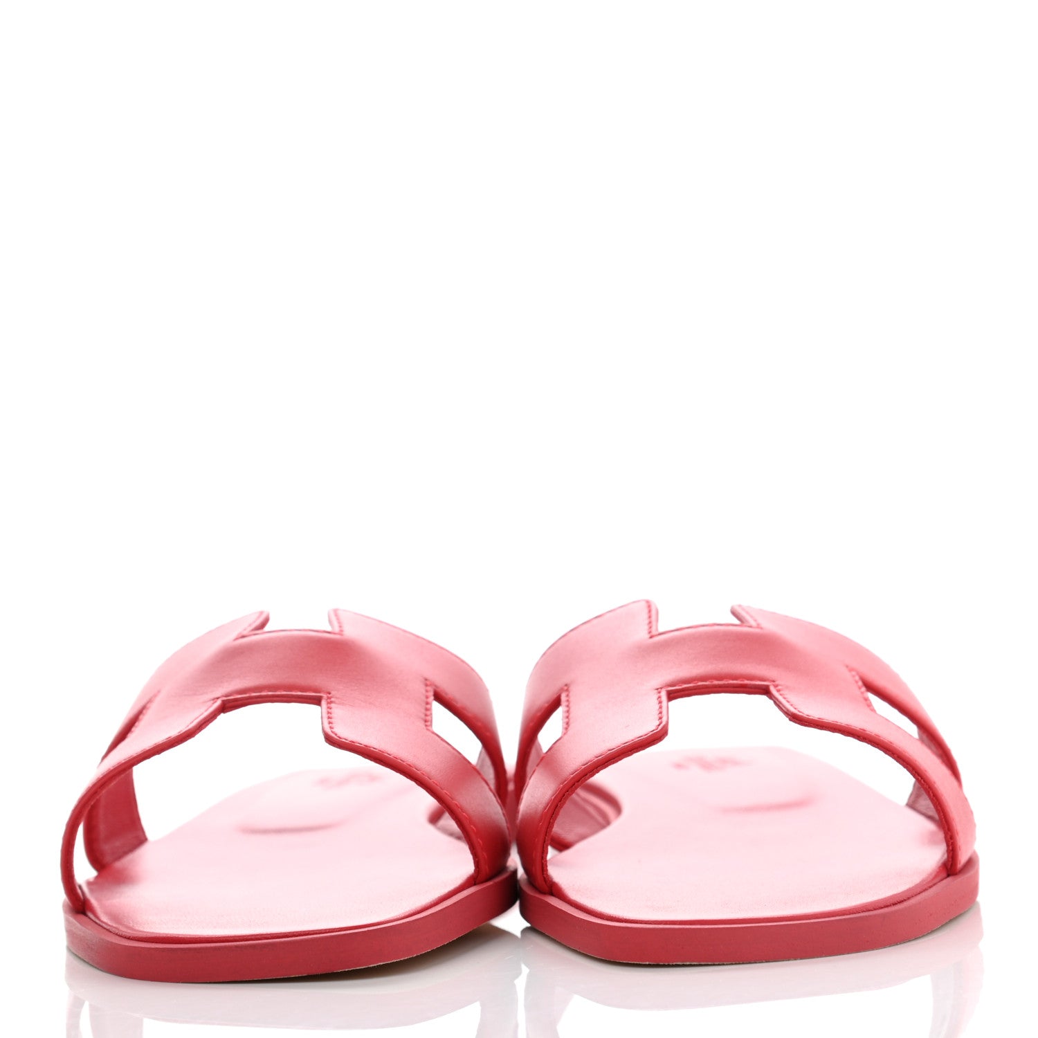 Hermes Calfskin Oran Sandals 37 Rouge Bali 2 of 8