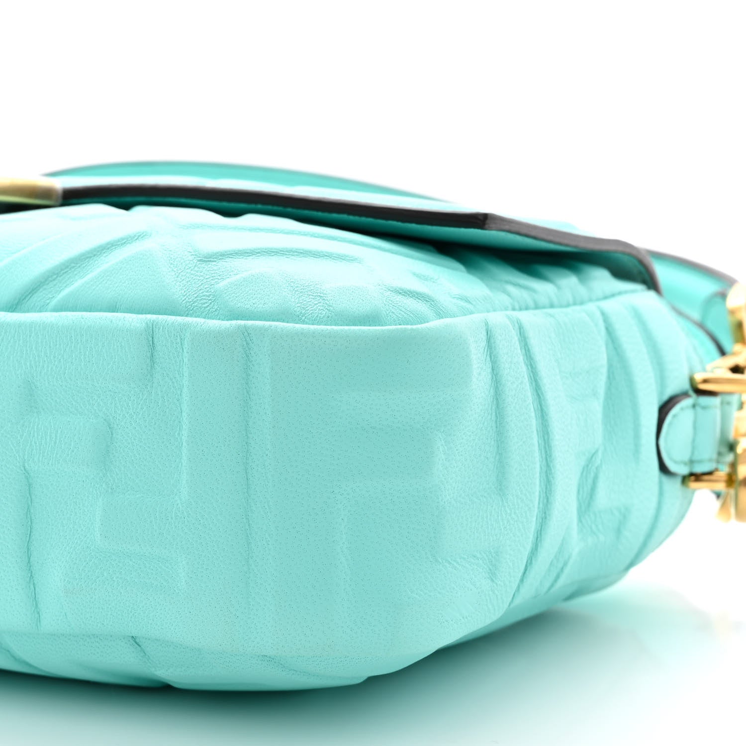 Fendi Nappa FF 1974 Embossed Baguette Spring Turquoise 10 of 10
