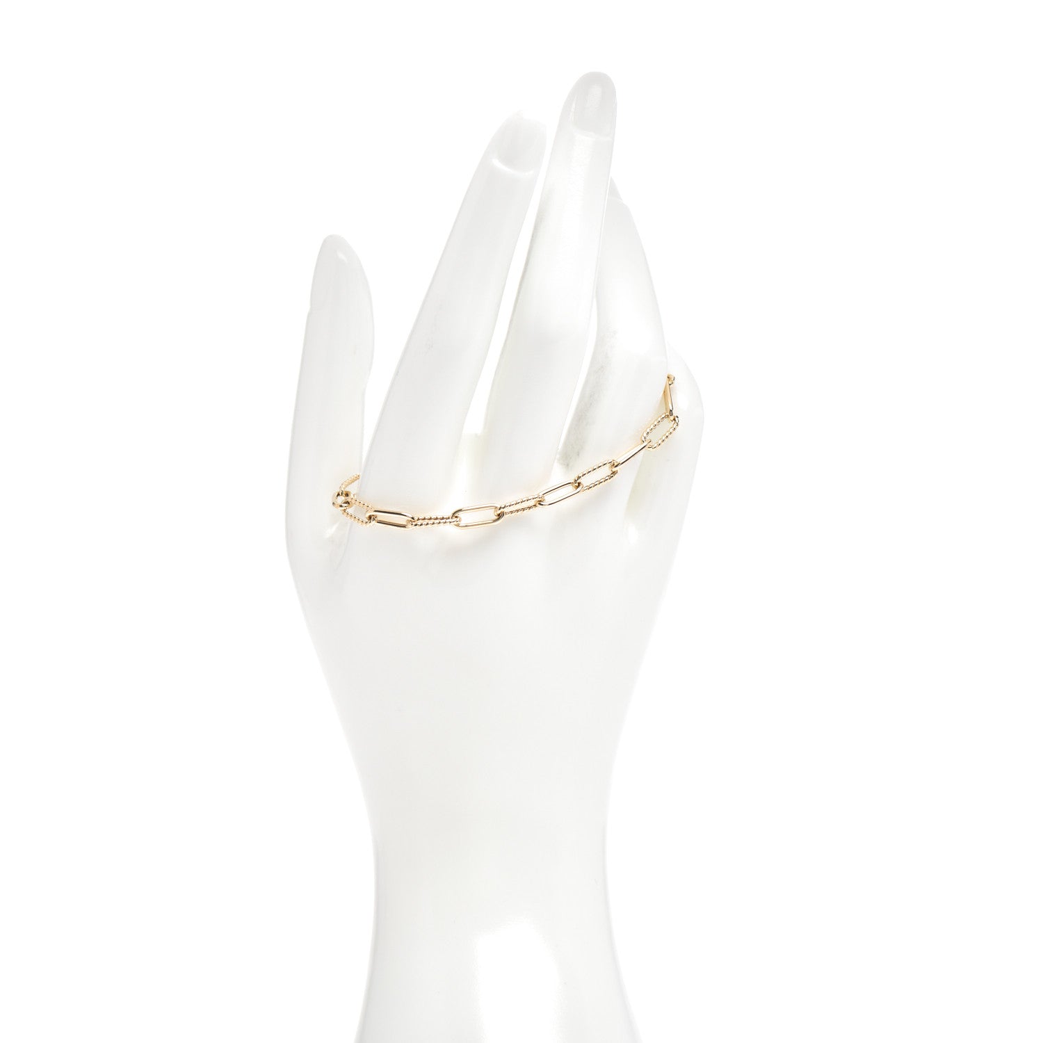 Roberto Coin 18K Yellow Gold Roped Paper Clip Link Bracelet 2 of 4