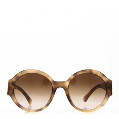 Chanel Acetate Polarized Round Sunglasses 5410 Tortoise 3 of 4